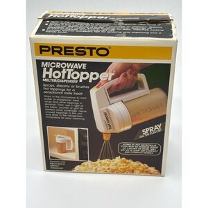 Presto Microwave HotTopper Butter Melter Dispenser 03050 Vintage Popcorn Sprayer